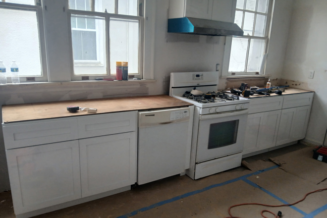 Kitchen (renovation in progress) - Recently renovated 3 br/2 ba apartment steps from Loyola/Tulane/Audubon Park