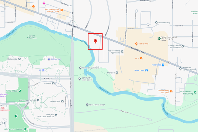 Location of apartment - Park Place Apartments