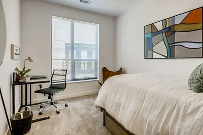 Bedroom - Yugo Raleigh Logan 3x3, unit with attached bath Apartments