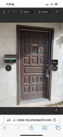 Front door - House close to campus