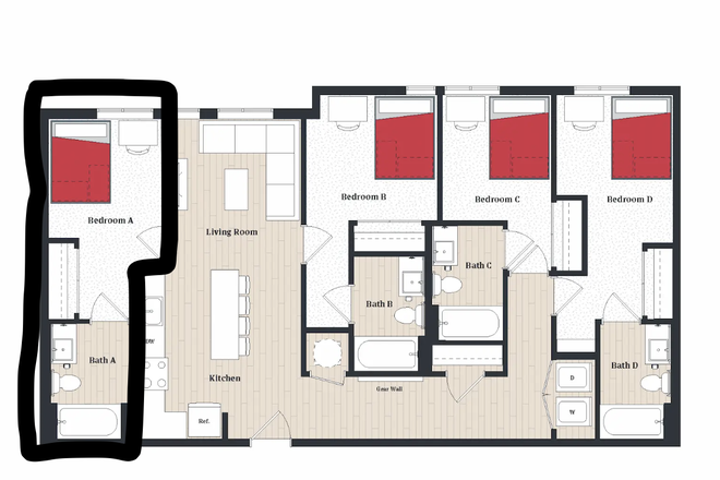 Room - Tempo 4x4 Room Summer 2026 Apartments
