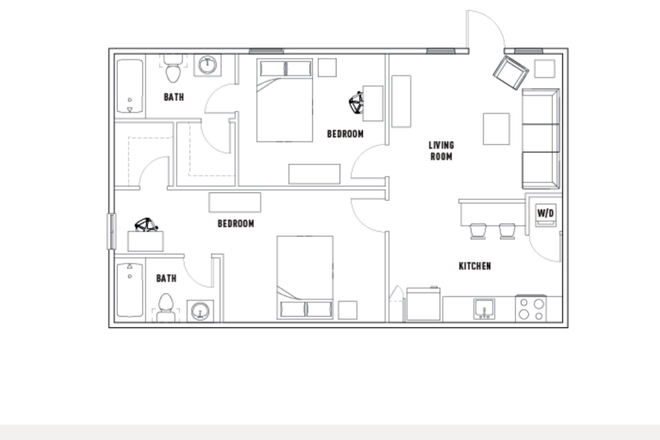 Floor plan - Lodges of East Lansing Apartments