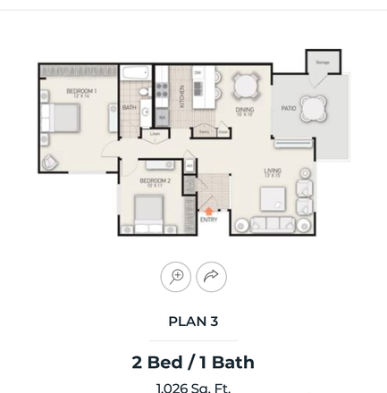 Layout of apartment - Turtle Rock Vista Apartments