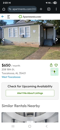 Street view - 1 bedroom duplex house