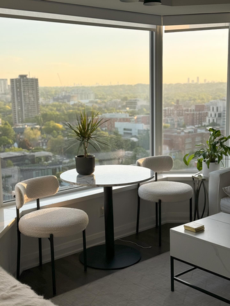 View and dining table - Luxury 2BR 2BTH Furnished Suite in Yorkville | U of T Adjacent Condo
