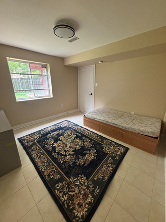 Bedroom (Chair, Desk, Carpet, Closet, Bed) - Walkout Basement Apt - Military Trail & Ellesmere (3 bedrooms - furnished with kitchen laundry)