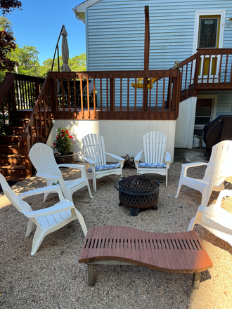 Patio fire pit - 2026-2027 three bedroom two bath house only 20 minutes to URI.