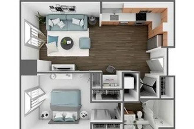 Apartment Floor Plan - Station Nine Apartments