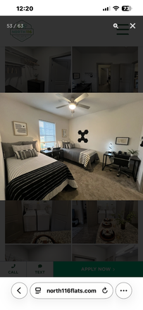 bedroom, photos depict twin beds, my room has a full - North 116 Flats Apartments