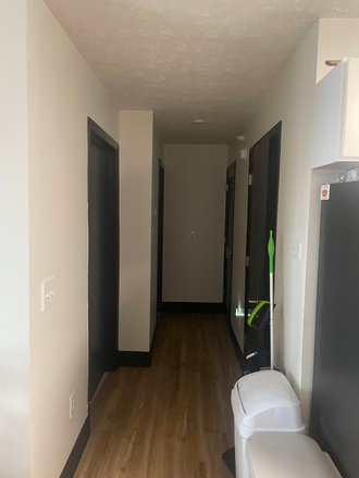 Way to Room, Shower, Common Bathroom - River Market Apartments above Silver Dipper, near Wabash Landing