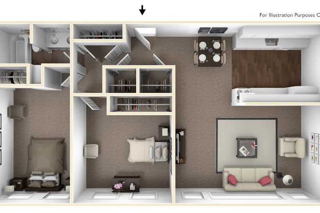 Two Bedroom XL - Cedarbrook Apartments