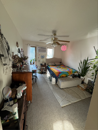 This is the bedroom you will be renting. It is the larger of the two. All furniture will be removed. - Roommate needed for apartment close to campus!