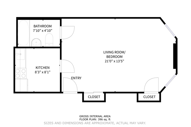 Floorplan - Huge Studio apartment (Audubon Circle/Coolidge Corner/Longwood)