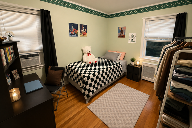Bedroom - ONE BEDROOM AVAILABLE. NEAR ADELPHI. GARDEN CITY S. FEMALE STUDENT PREFERRED. NO FEE. House