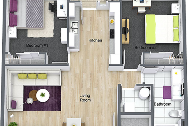 2 BR Flat - Campus Lofts | 2 bedroom unit