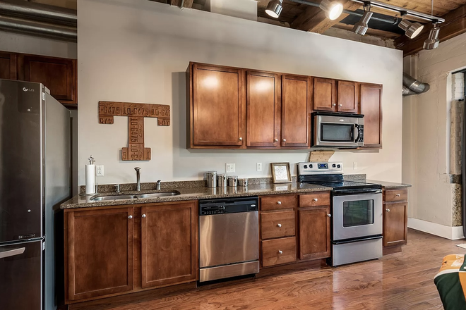 Kitchen - 2 Bedroom 2 Bathroom Historic Candy Factory Loft
