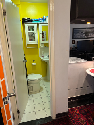 Bathroom on the main floor - Quiet/Clean Furnished Room/House/Ossington Subway/Live in Owners/$1,050./all incl. Jan. 1.2026
