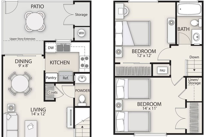 Floorplan - UTC Summer Sublease - Cornell Apartment (CLOSE TO UCI CAMPUS)