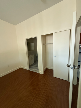Bedroom closet & bathroom entrance - Bedroom with private bathroom sublet in a 3Br/2ba Apartment