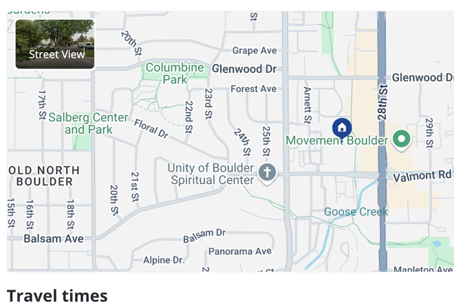 Map - Condo North Boulder