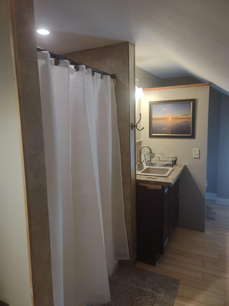 Bathroom with shower - Comfortable Studio 3rd floor Apartments