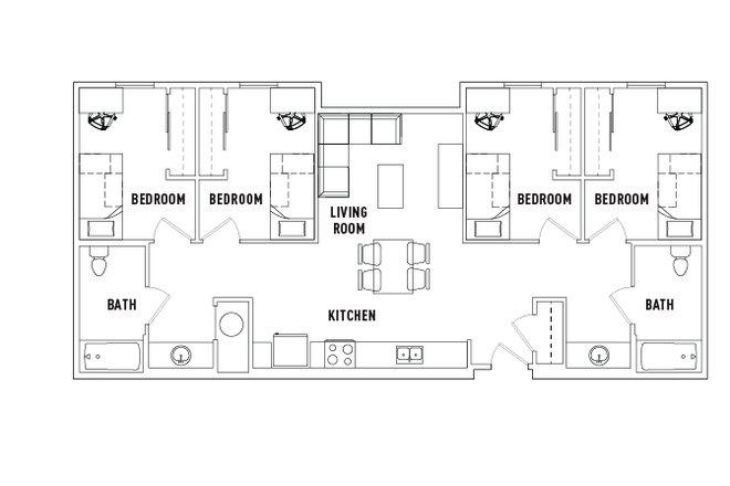 4 bed 2 bath - 4 bed 2 bath PV2