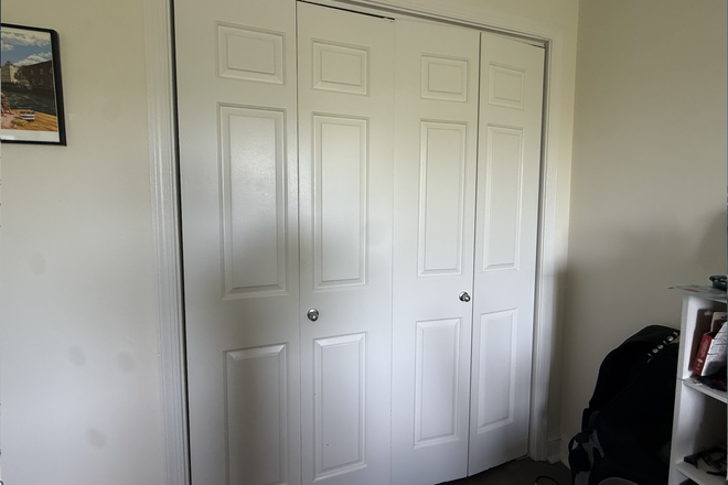 Closet in smaller bedroom - Avalon at Foxhall corner apartment with 2 balconies close to campus, cathedral view, laundry in unit