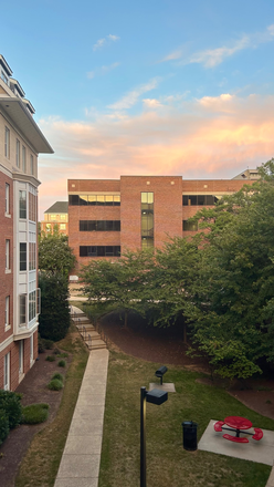 View from bedroom window - Commons 6 On-Campus Housing with Bay Window Apartments