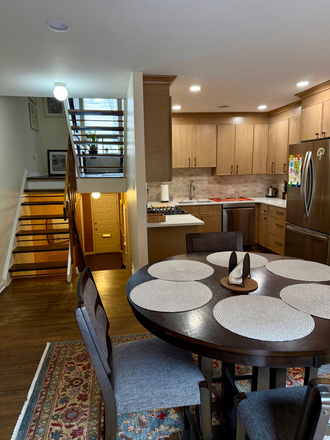 Front Door Hallway into Dining - Stunning Rittenhouse Sq Area Modern Townhouse to Share