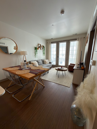 Living room (furniture not included) - Relet:1BR w/study for PU Faculty/Staff only-Stanworth Lane-Princeton Apartments