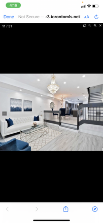 Living room (different but similar furniture) - 3 sunny bedrooms with grocery nearby and ttc bus infront (whole unit or individual bedrooms) Townhome