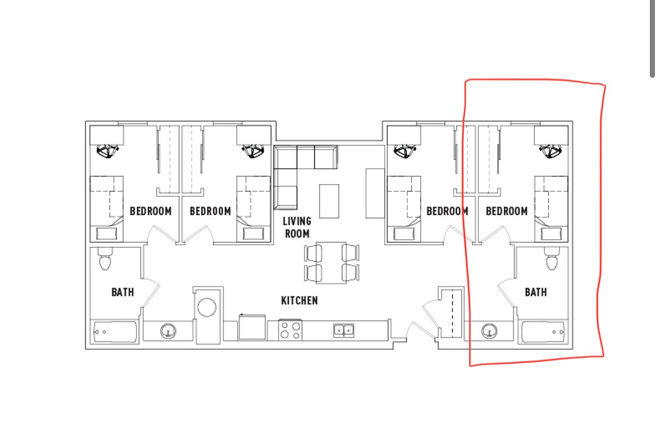 Floor Layout - Plaza Verde II 4b2b Summer Sublease
