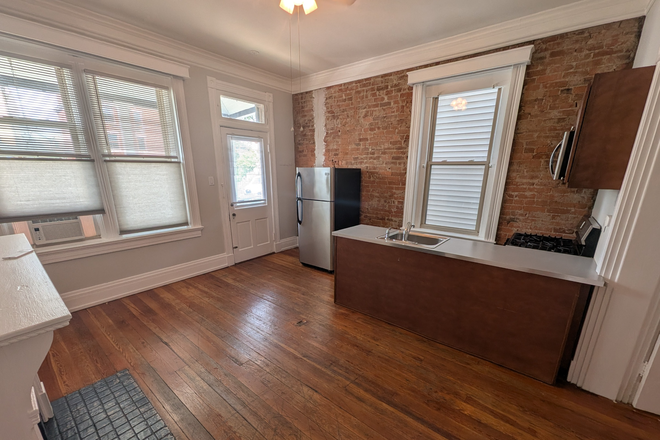 Kitchen and Living Room - First Floor Apartment, On-Site Laundry and New Bathroom, Available July