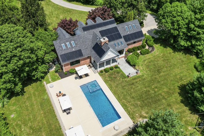 Aerial view - Holiday Shores Home For Rent with In-Ground Pool