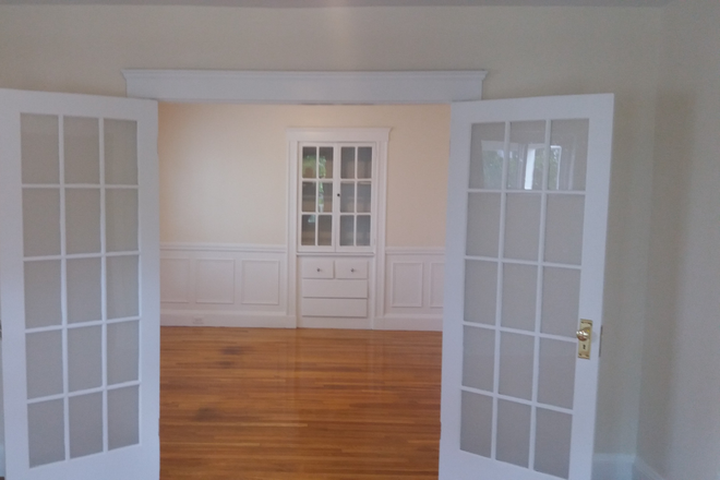 Spacious Dining Room with built in china cabinet and bright windows - Extra Large 1 Bedroom in Great Neighborhood Apartments