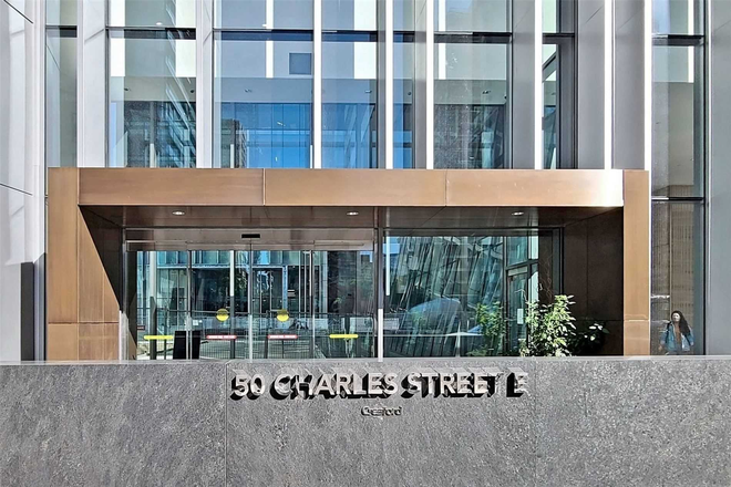 building front - Partially furnished 2 bedroom corner unit, premium model, luxury & elegant finish, walk to U of T. Condo
