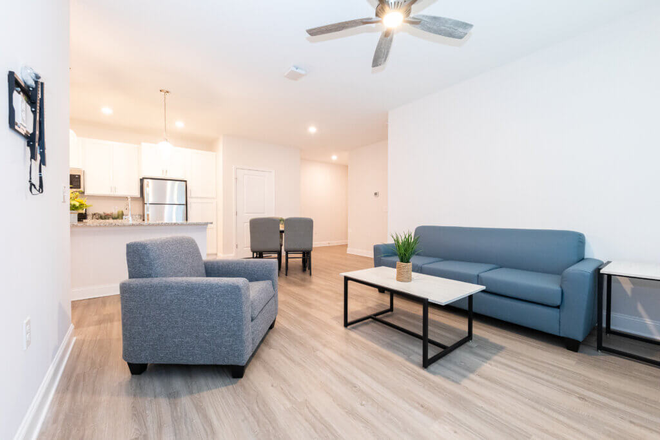 Living room - The Cottages on Despain - First floor, 3 Bedroom apartment - adjacent to UNCU