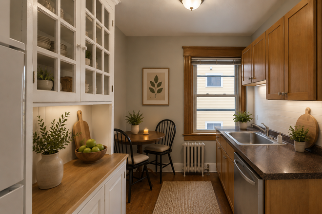 Kitchen - Central Square Charming 1 Bedroom Heat & Hot Water Included! Apartments