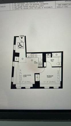Floor plans - 498 sqft 1B1B OWA apartment. - 1B1B OWA - 5 min from HBS