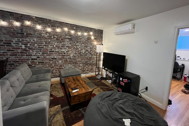 Living Room - 12A Glenville Ave, basement apartment, very close to T stop and Bus Stop