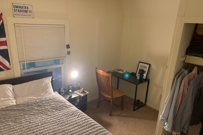 Picture of Bedroom, enough space to live comfortably. Also have a large common room area downstairs. - Puffton Village Apartments Apt. #215